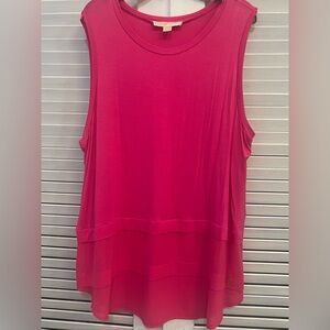 Michael Kors Vibrant Hot Pink Tank Top